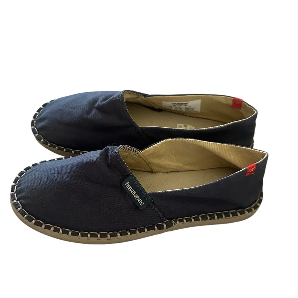 Havaianas Origine Espadrille | Unisex Adults Navy Blue | Size EU 37 US W-6/M-5)
